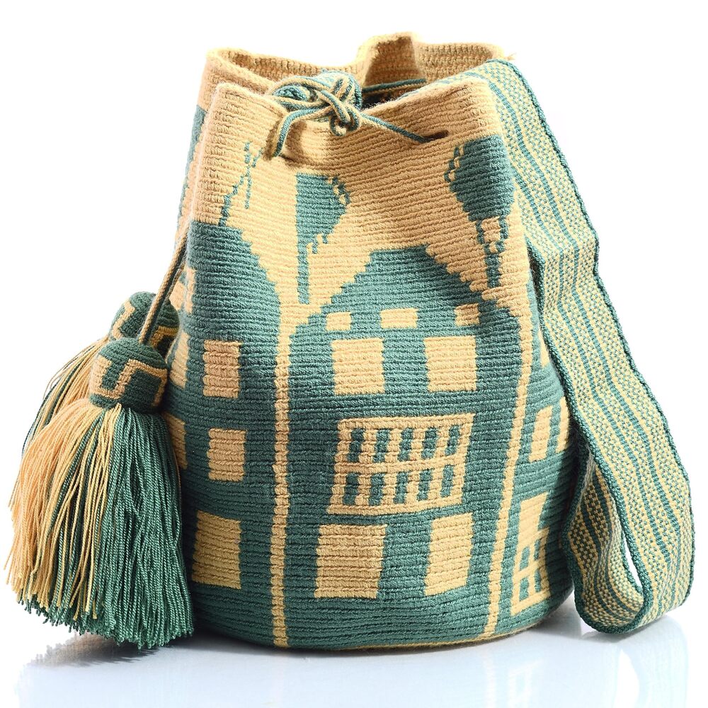 1894 Designer Collection Wayuu Hand-Crochet Woven Bag - Boho Crossbody